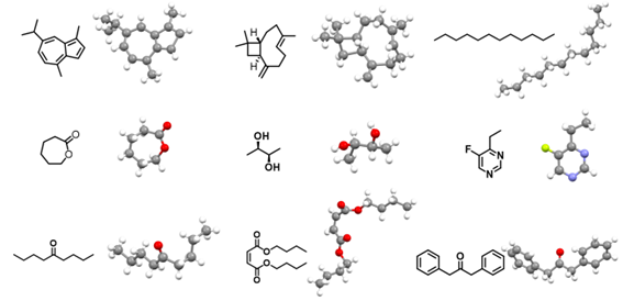 液体試料の立体構造解析の例